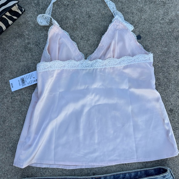PacSun Pink Lace Cami and Blue Denim Skirt - Picture 3 of 4